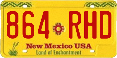 NM license plate 864RHD