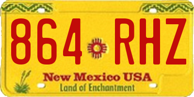 NM license plate 864RHZ