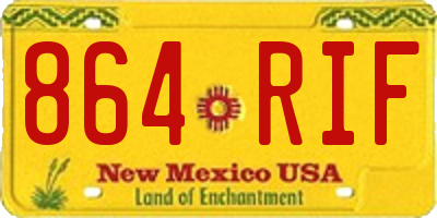 NM license plate 864RIF