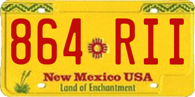 NM license plate 864RII