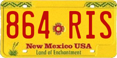 NM license plate 864RIS