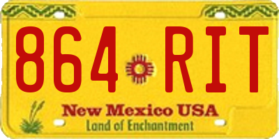 NM license plate 864RIT