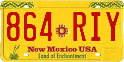 NM license plate 864RIY