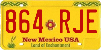 NM license plate 864RJE