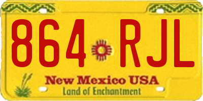 NM license plate 864RJL