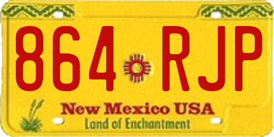 NM license plate 864RJP