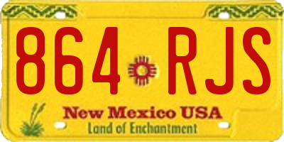 NM license plate 864RJS