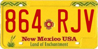 NM license plate 864RJV