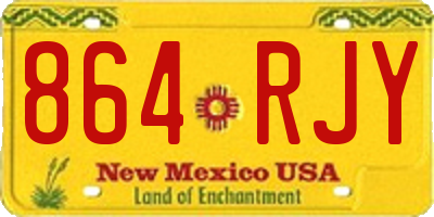 NM license plate 864RJY