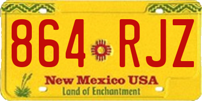 NM license plate 864RJZ