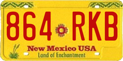 NM license plate 864RKB