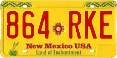 NM license plate 864RKE