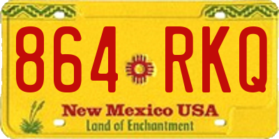 NM license plate 864RKQ