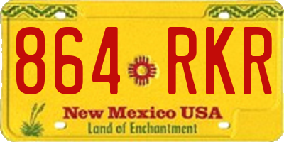 NM license plate 864RKR