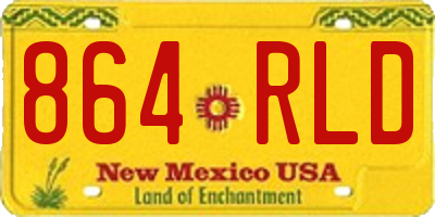 NM license plate 864RLD
