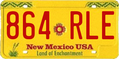 NM license plate 864RLE