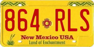 NM license plate 864RLS