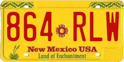 NM license plate 864RLW