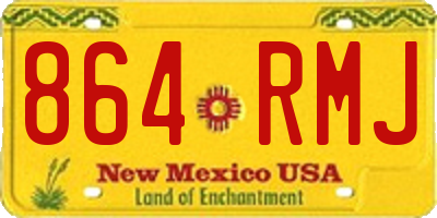 NM license plate 864RMJ