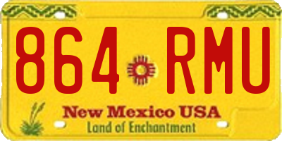 NM license plate 864RMU