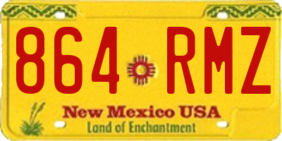 NM license plate 864RMZ