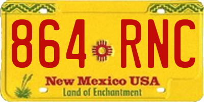 NM license plate 864RNC