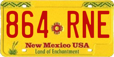 NM license plate 864RNE