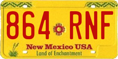 NM license plate 864RNF