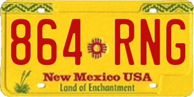 NM license plate 864RNG