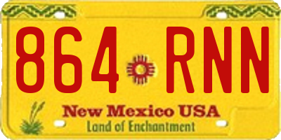 NM license plate 864RNN