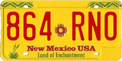 NM license plate 864RNO