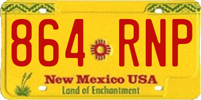 NM license plate 864RNP