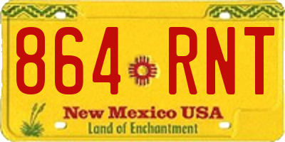 NM license plate 864RNT