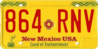 NM license plate 864RNV