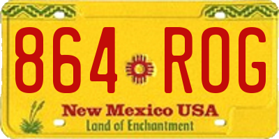 NM license plate 864ROG