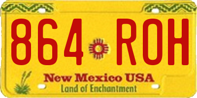 NM license plate 864ROH
