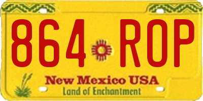 NM license plate 864ROP