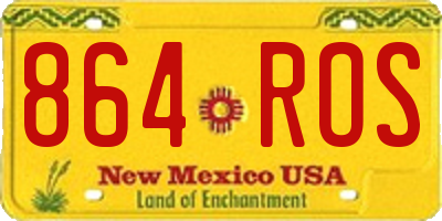 NM license plate 864ROS