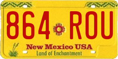 NM license plate 864ROU