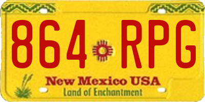 NM license plate 864RPG