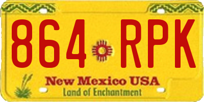 NM license plate 864RPK