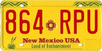 NM license plate 864RPU