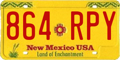 NM license plate 864RPY
