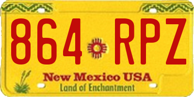 NM license plate 864RPZ