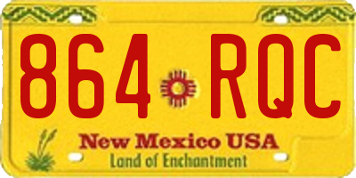 NM license plate 864RQC
