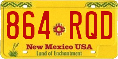 NM license plate 864RQD