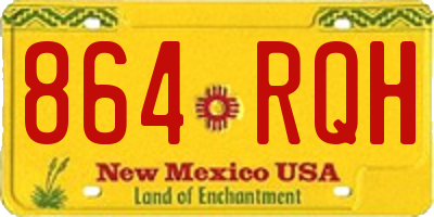 NM license plate 864RQH