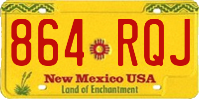 NM license plate 864RQJ