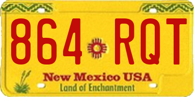 NM license plate 864RQT