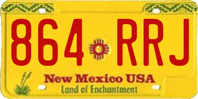 NM license plate 864RRJ